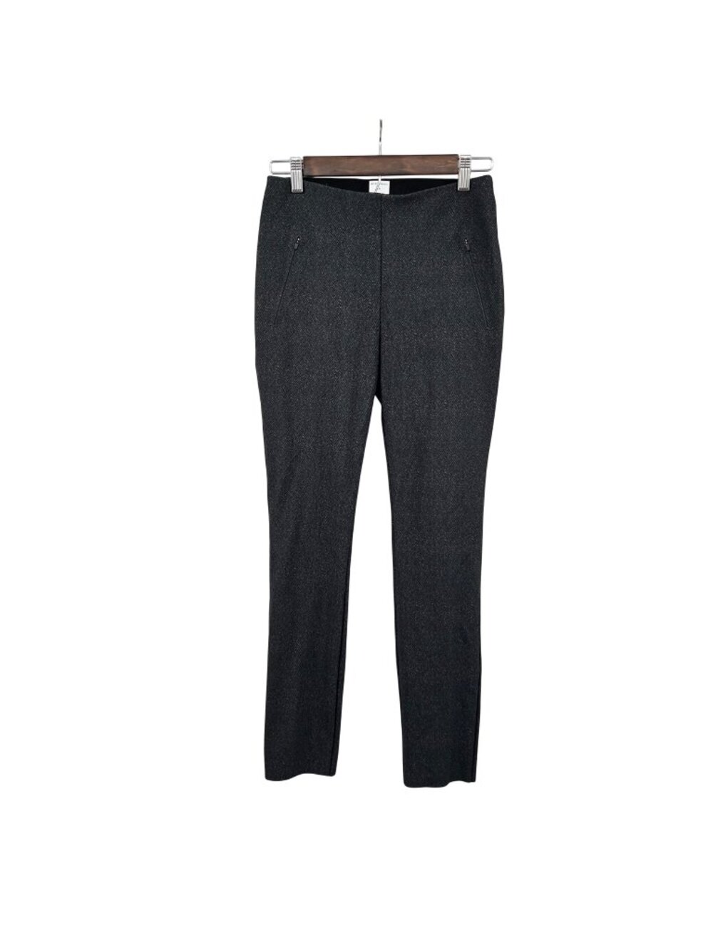 BR Standard Womens Ankle Dress Pants Gray Herringbone Size Pockets Size 4